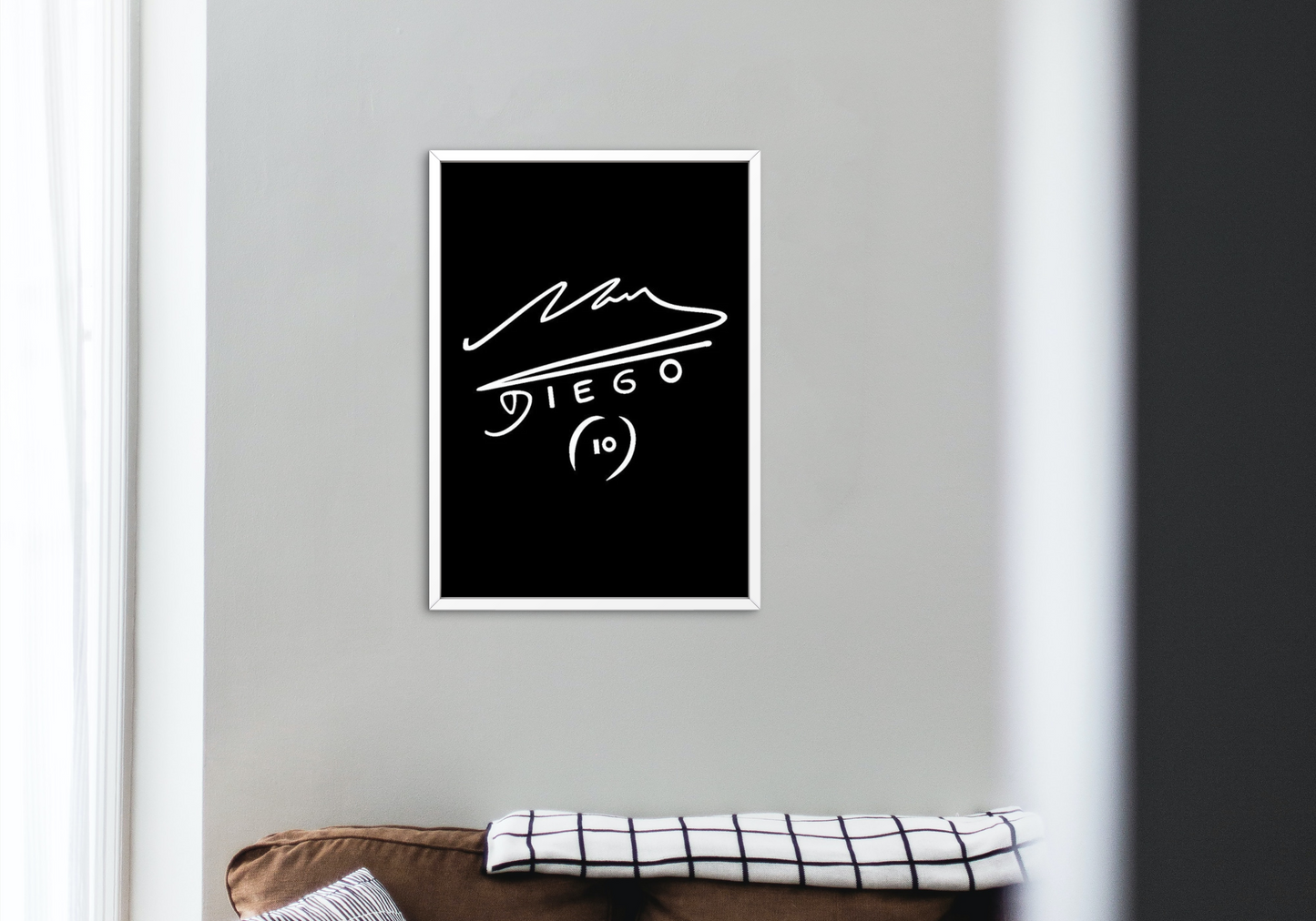 Poster con cornice "Firma Diego Armando Maradona"