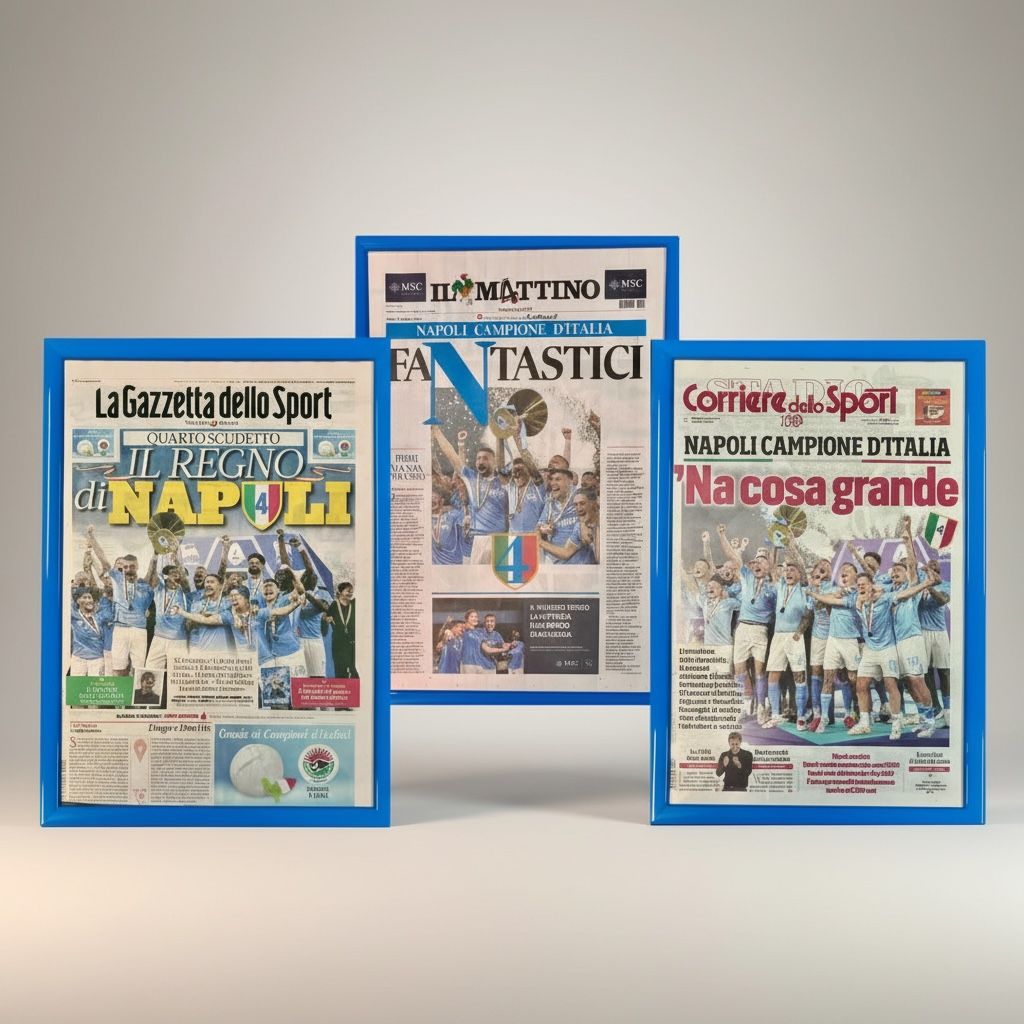 Il kit dei giornali più' indimenticabili della storia azzurra 4 scudetto