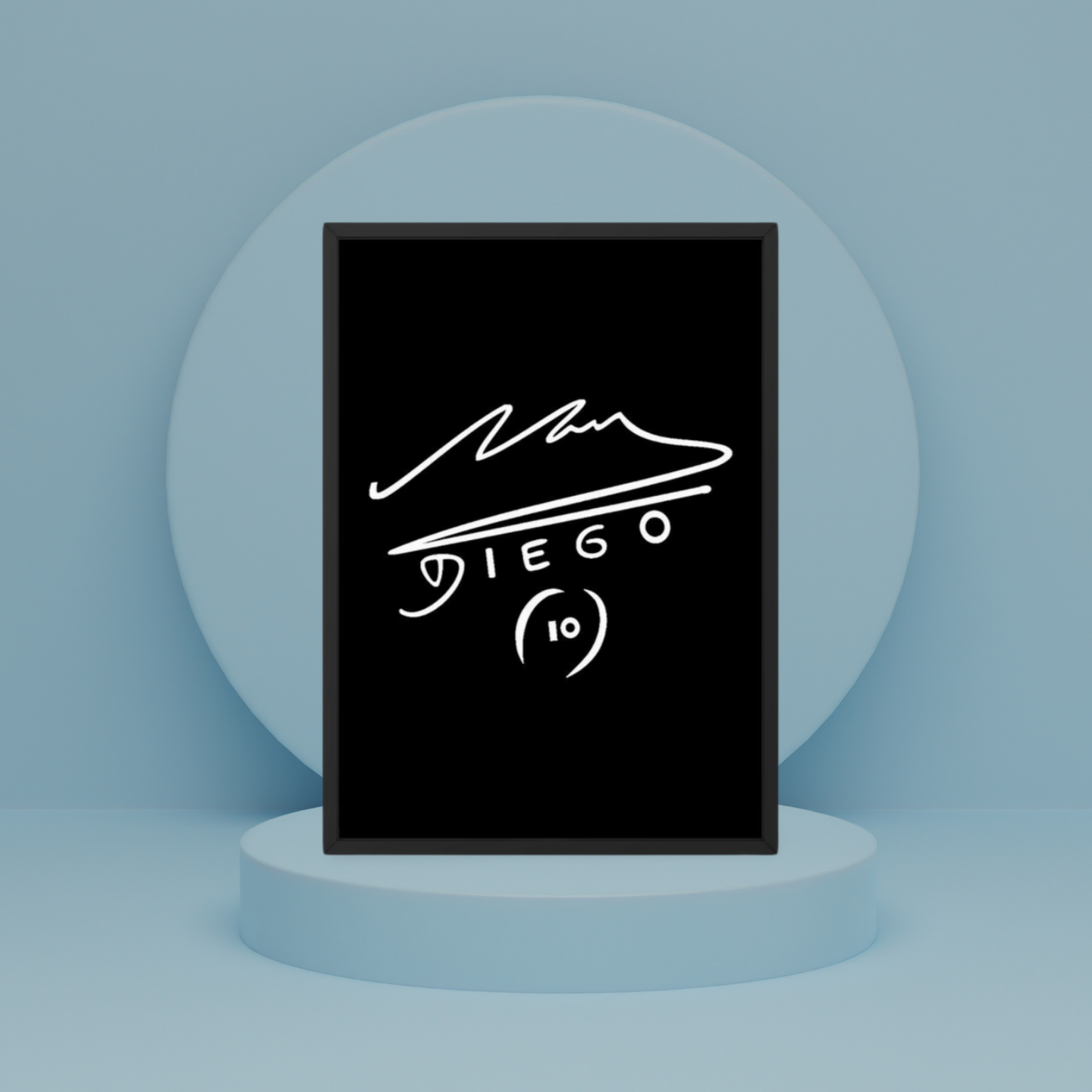 Poster con cornice "Firma Diego Armando Maradona"