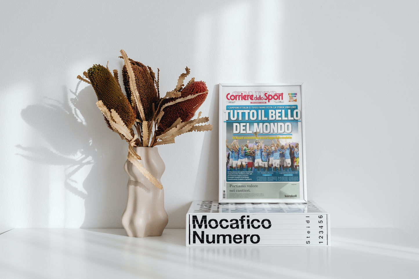 TUTTO IL BELLO DEL MONDO (giornale ufficiale in cornice)