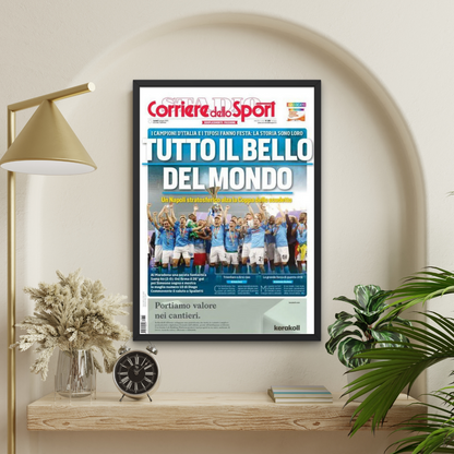 TUTTO IL BELLO DEL MONDO (giornale ufficiale in cornice)