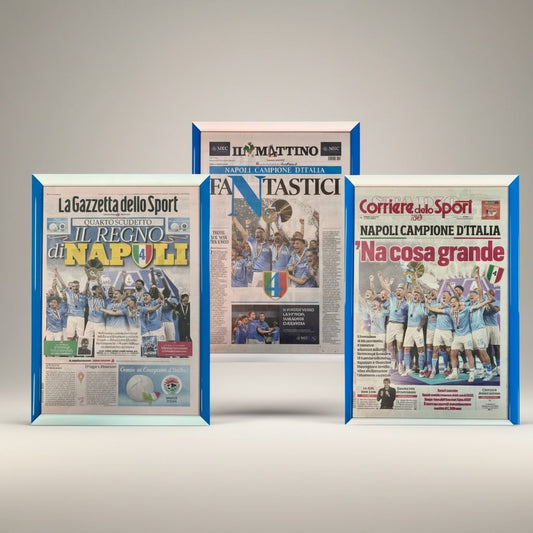 Il kit dei giornali più' indimenticabili della storia azzurra 4 scudetto