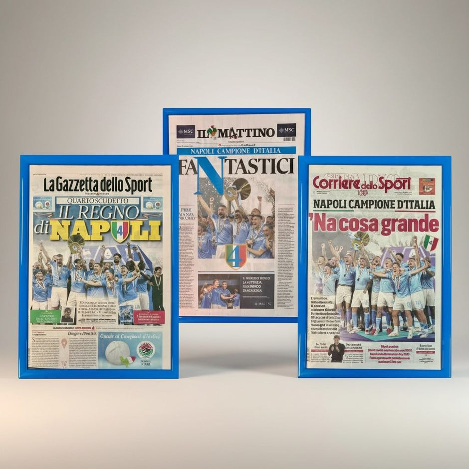 Il kit dei giornali più' indimenticabili della storia azzurra 4 scudetto
