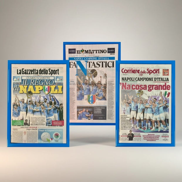 Il kit dei giornali più' indimenticabili della storia azzurra 4 scudetto