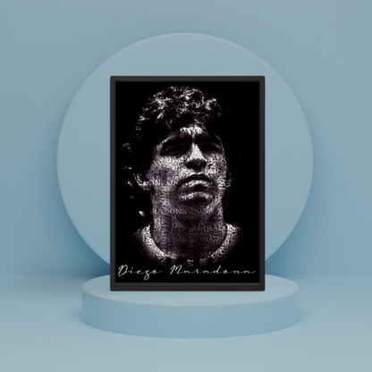 Poster con cornice "Diego Armando Maradona"