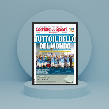 TUTTO IL BELLO DEL MONDO (giornale ufficiale in cornice)